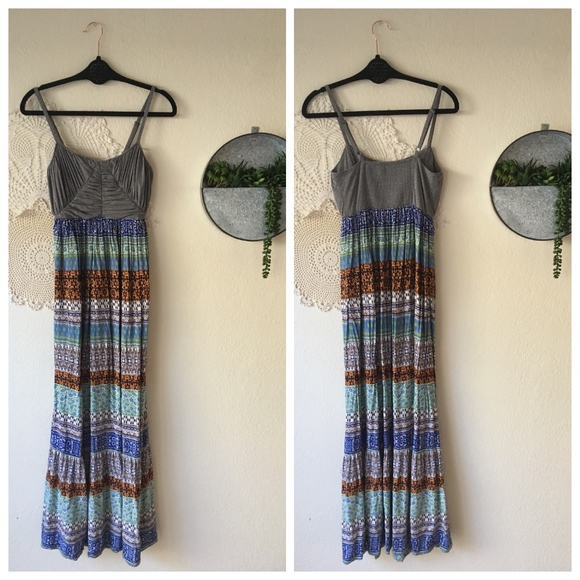 Anthropologie - Lilka Gray Ruched Midi/Maxi Dress